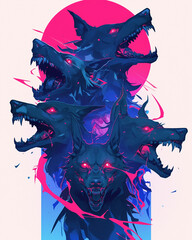 Cerberus symmetry layout illustration
