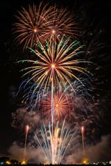 fireworks over the river