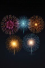 Naklejka premium fireworks on the background