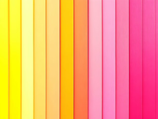 Obraz premium A vibrant display of vertical color stripes ranging from yellow to pink.