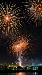 fireworks over the river