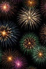 fireworks in the night sky