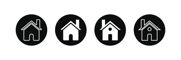Set of home icon. Vector Illustration. Eps 10.