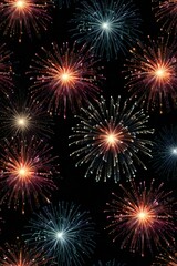 Naklejka premium fireworks in the night sky