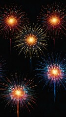 Naklejka premium fireworks in the night sky