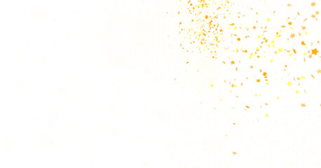 gold stars. Confetti celebration, Falling golden abstract decoration for party, birthday celebrate,
