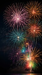 fireworks in the night sky