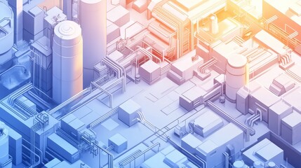 Fototapeta premium Abstract Industrial Technology Background Art