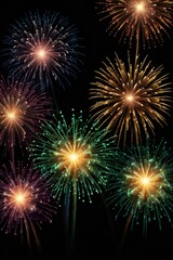 Naklejka premium fireworks on the night sky