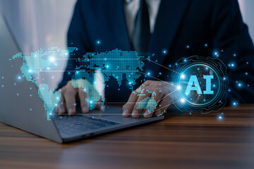 Modern businessmen leverage AI automation to optimize export strategies, ensuring competitive...