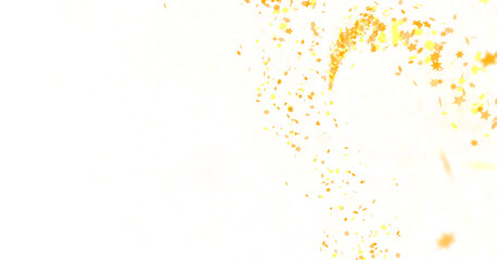 gold stars. Confetti celebration, Falling golden abstract decoration for party, birthday celebrate,
