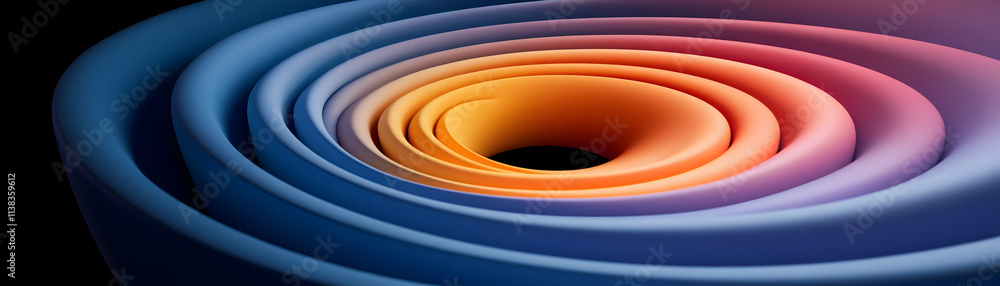 Aufkleber abstract colorful swirls, gradient hues in a dynamic, concentric pattern, forming a vortex of vivid 