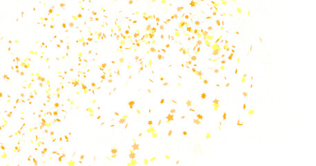 gold stars. Confetti celebration, Falling golden abstract decoration for party, birthday celebrate,