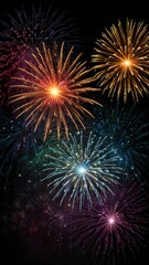 Naklejka premium fireworks in the night sky