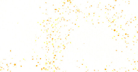 stars. Confetti celebration, Falling golden abstract decoration for party, birthday celebrate,