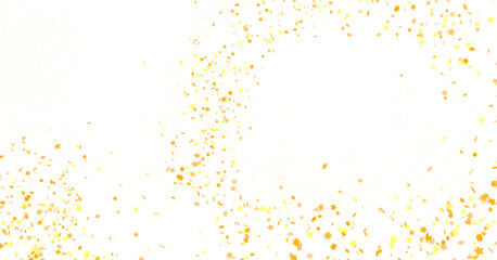 stars. Confetti celebration, Falling golden abstract decoration for party, birthday celebrate,