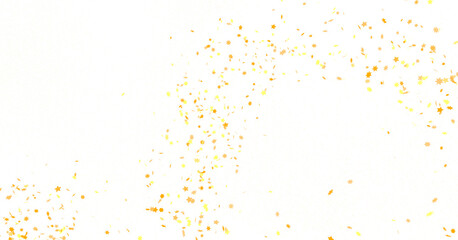 stars. Confetti celebration, Falling golden abstract decoration for party, birthday celebrate,