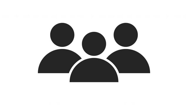 People community black sign animated video