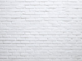 Textured white brick wall background with clean lines for design or decoration purposes in interior spaces