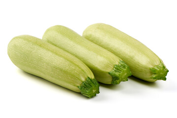 Fresh zucchini, squash, isolated on a white background.