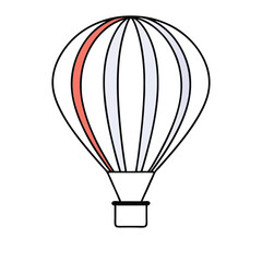 Fototapeta premium a line drawing of a hot air balloon