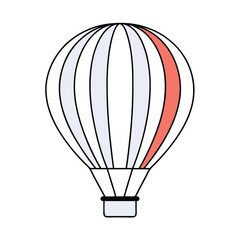 Obraz premium a line drawing of a hot air balloon