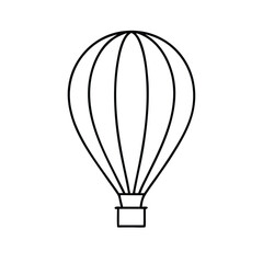 Obraz premium a line drawing of a hot air balloon