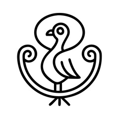 Fototapeta premium sankofa bird symbolizing learning from the past icon