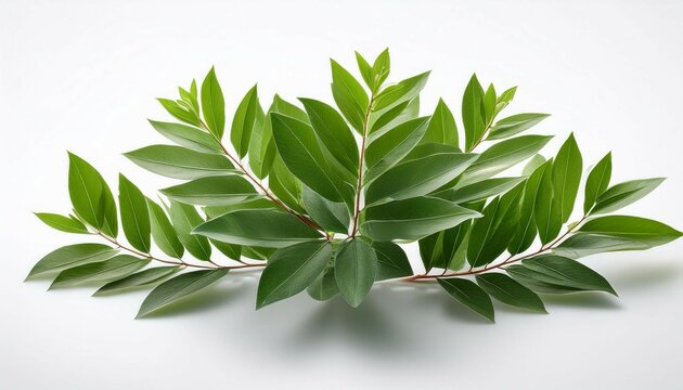 single green plant thlaspi perfoliatum displayed on a white background showcasing the unique features of this green plant perfect for presenting the beauty of nature