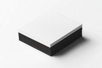 A white textured paper background featuring a mockup of a corporate stationery set.