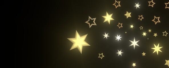 Obraz premium XMAS Stars - stars. Confetti celebration, Falling golden abstract decoration for party, birthday celebrate,