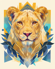 Lioness symmetry layout illustration