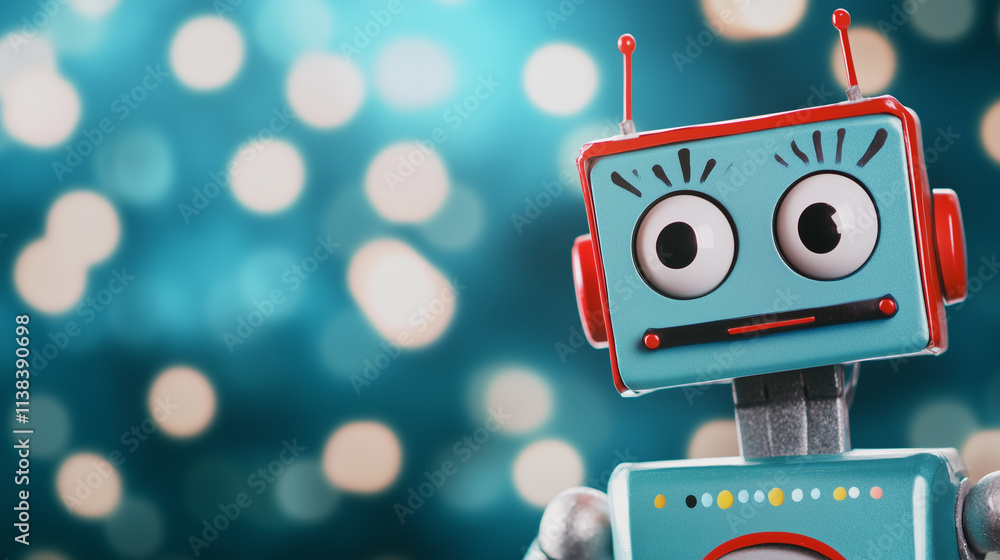 Poster computer robot background