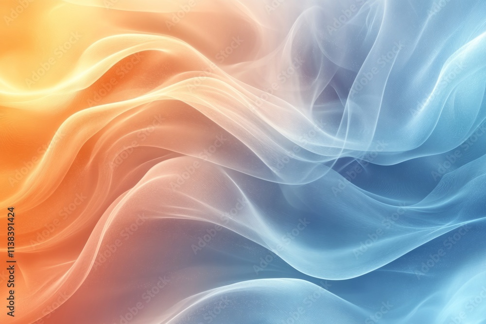 Poster flowing pastel colors blend seamlessly, creating a dynamic abstract background with ethereal, swirli