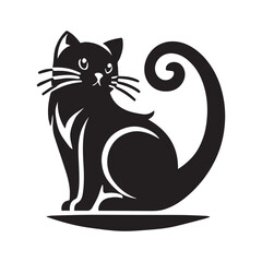 black silhouette of a cat