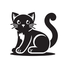 black silhouette of a cat