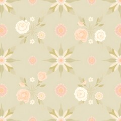 Pastel Floral Seamless Pattern 