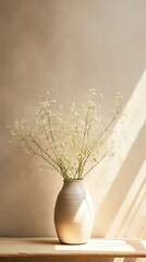 Still life with a vase and flowers