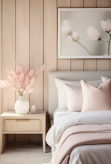 bed with pillows