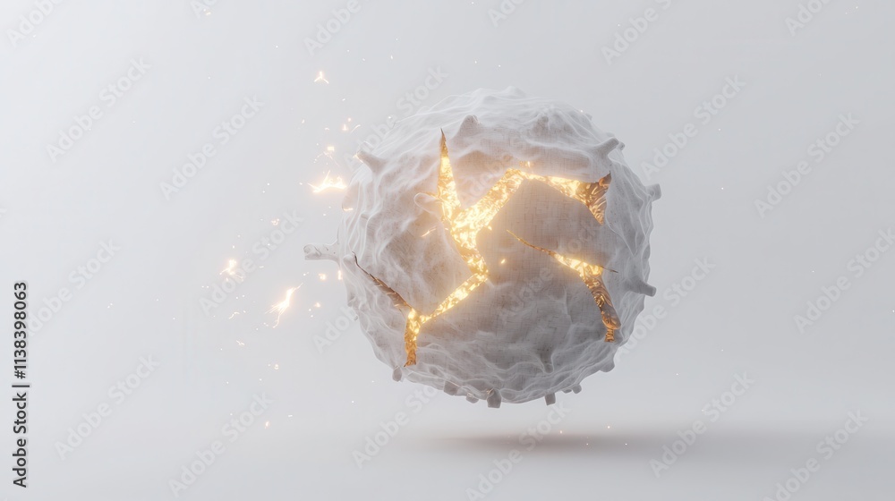 Poster dynamic visualization of a mutating virus digital art abstract environment scientific perspective co