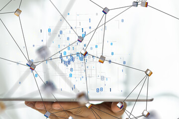 Business intelligence analyst dashboard on virtual