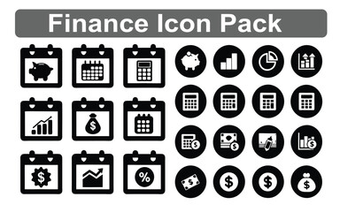 Comprehensive Finance Icon Pack for Financial Planning and Analysis