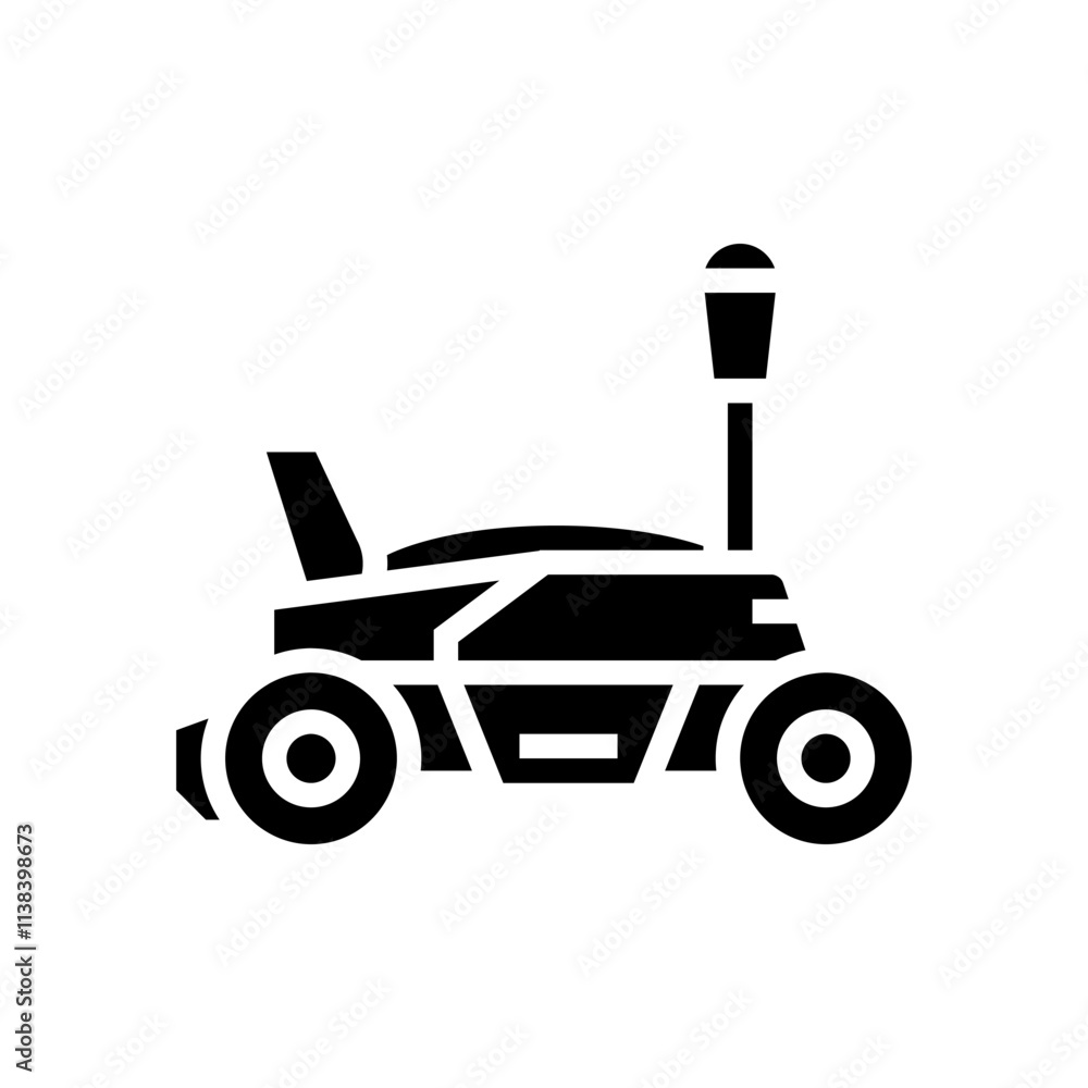 Poster field scanning robot harvests glyph icon vector. field scanning robot harvests sign. isolated symbol