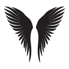 Simple Wings Icon Minimalist Wings Silhouette
