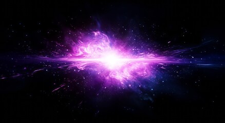 Cosmic Explosion Vibrant Purple and Blue Nebula