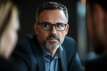 Obraz premium portrait of a man with glasses 