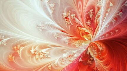 Abstract fractal backgrounds in vibrant red, ideal for creative digital designs
