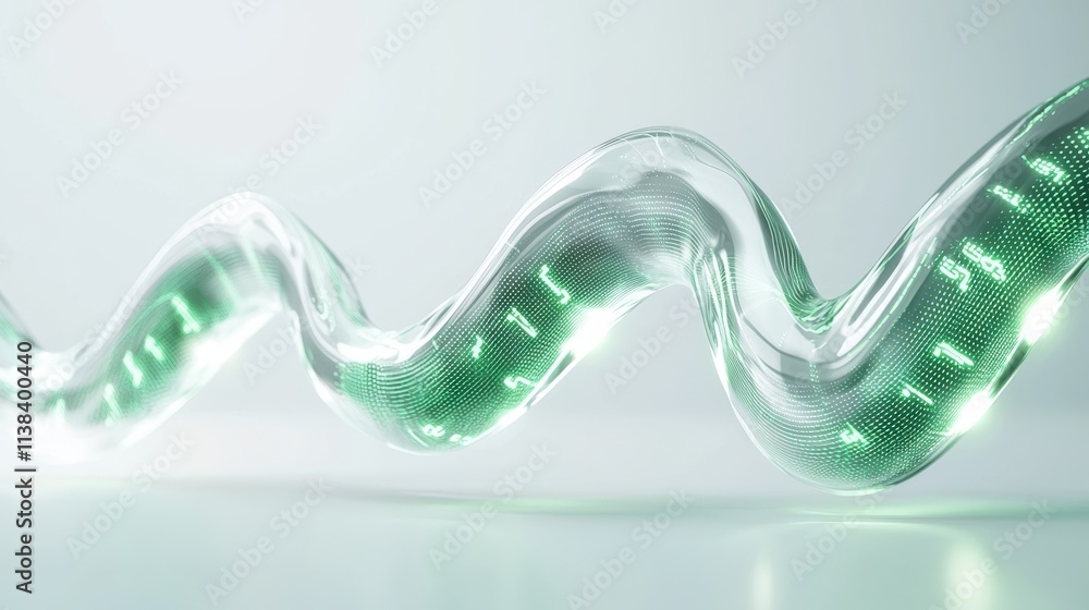 Poster dynamic heart monitor hologram display medical environment digital visualization high-tech concept
