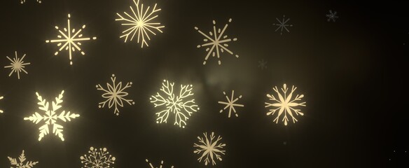 Snowflakes - Christmas Card - Snowflakes Of Paper In Frame