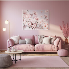 Modern living room with sofa